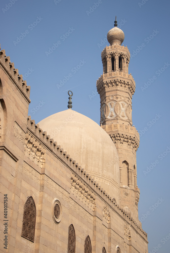 ancient islamic mosque located in the Muiz street in Cairo