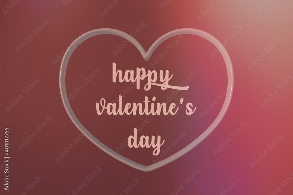 written valentine's day. celebration concept. love concept. heart symbol