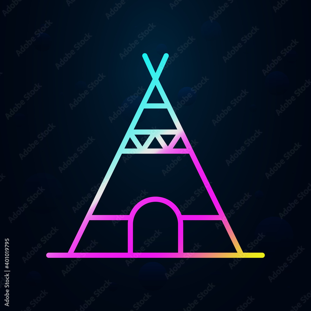 Prehistoric teepee nolan icon. Simple thin line, outline vector of prehistoric icons for ui and ux, website or mobile application Prehistoric teepee nolan icon. Simple thin line, outline vector of prehistoric icons for ui and ux, website or mobile application