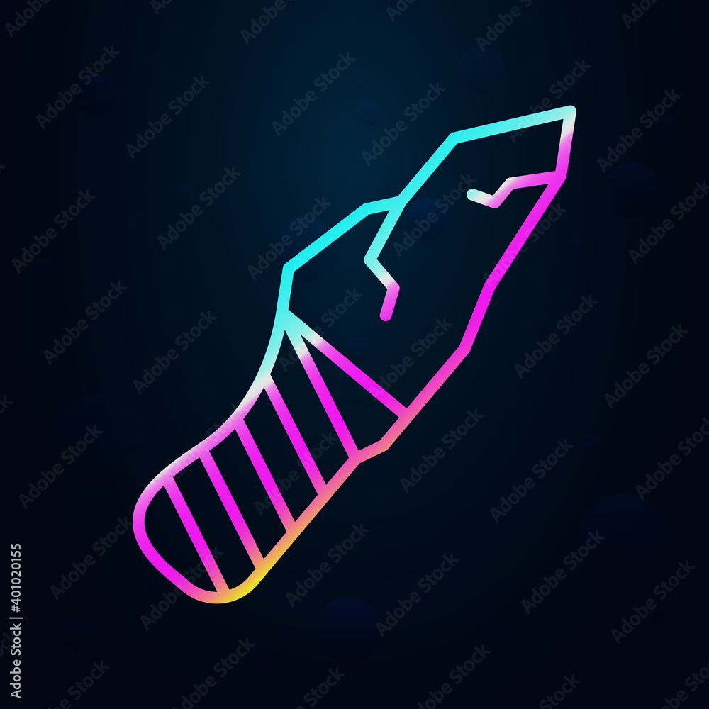 Prehistoric stone knife nolan icon. Simple thin line, outline vector of prehistoric icons for ui and ux, website or mobile application Prehistoric stone knife nolan icon. Simple thin line, outline vector of prehistoric icons for ui and ux, website or mobile application