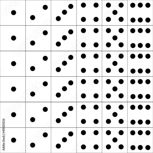 black and white dices