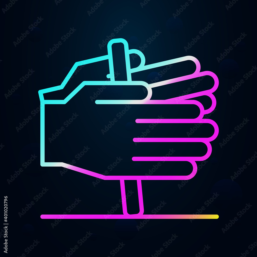 Prehistoric hand fair nolan icon. Simple thin line, outline vector of prehistoric icons for ui and ux, website or mobile application Prehistoric hand fair nolan icon. Simple thin line, outline vector of prehistoric icons for ui and ux, website or mobile application