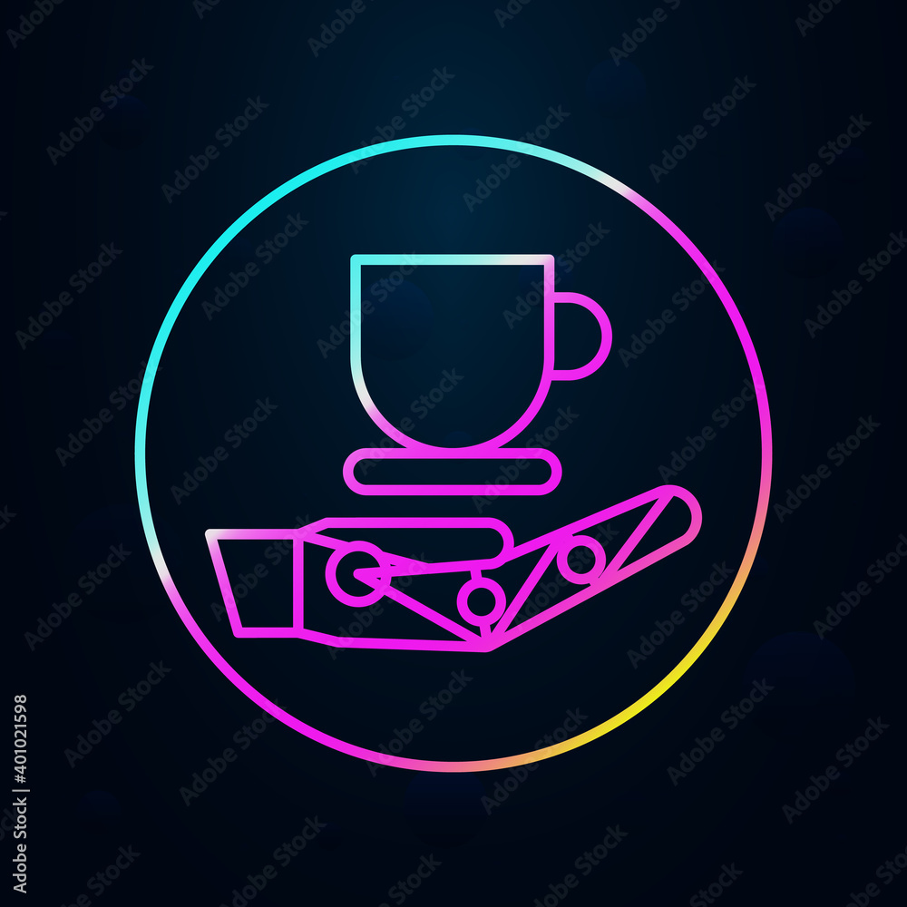 Robotic technology cup nolan icon. Simple thin line, outline vector of robotisc icons for ui and ux, website or mobile application Robotic technology cup nolan icon. Simple thin line, outline vector of robotisc icons for ui and ux, website or mobile application