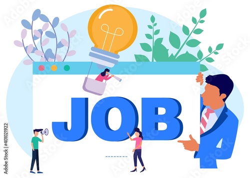 Illustration vector graphic cartoon character of job