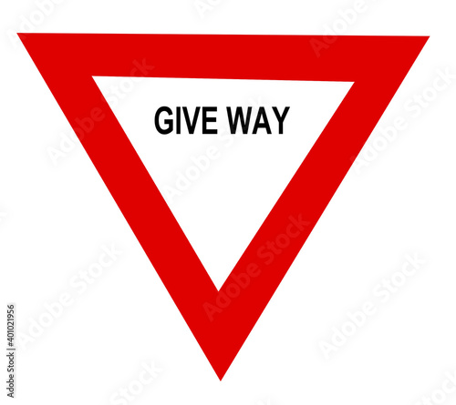 give way traffic sign with white background. Free Download give way traffic sign with white background. - GFXLoad