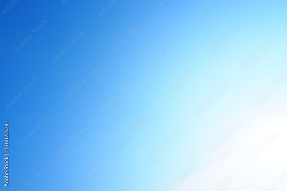 Beautiful bright blue sky in the morning in blue and white shade for background and decoration