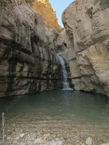 Stunning scenery in Nachal  Wadi  Arugot  Ein Gedi  Israel