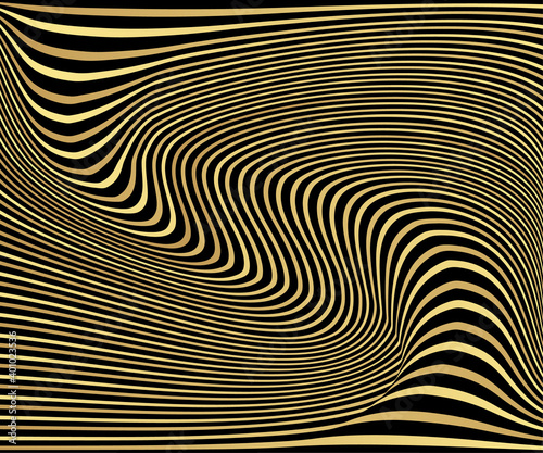 Abstract gold luxurious wave line background - simple texture for your design. gradient background. Modern decoration for websites  posters  banners  EPS10 vector