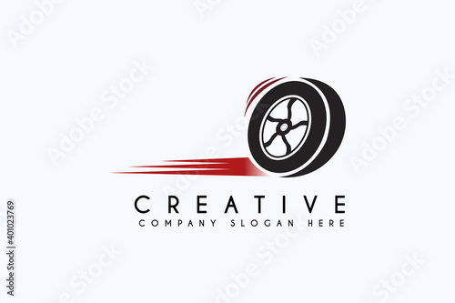 Automotive Tires shop logo design vector illustration