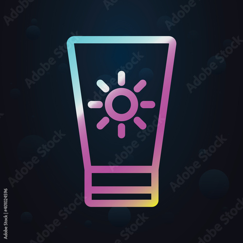 Sun cream nolan icon. Simple thin line, outline vector of seaside icons for ui and ux, website or mobile application