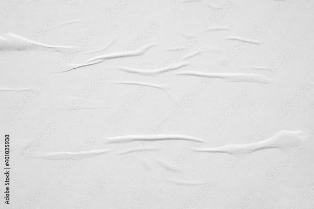 Blank white crumpled and creased paper poster texture background Blank white crumpled and creased paper poster texture background