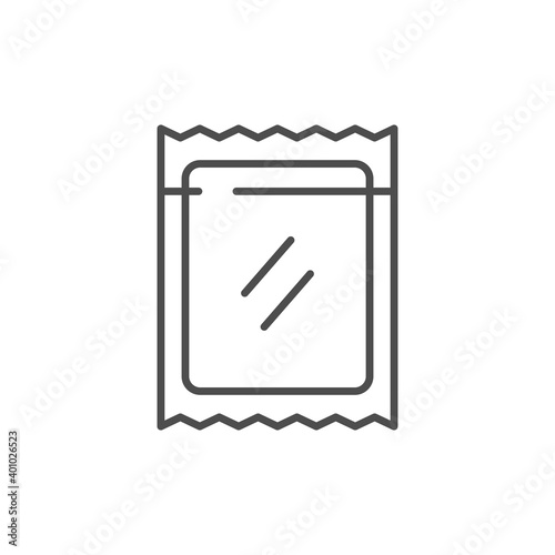 Zip package line outline icon