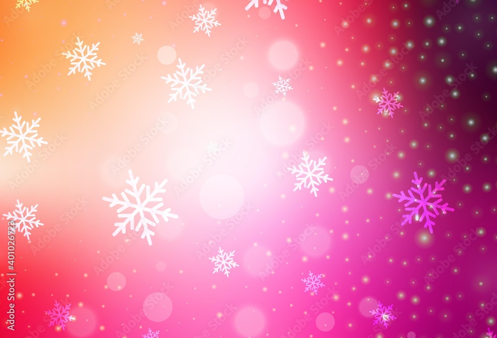 Light Pink, Yellow vector pattern in Christmas style. Light Pink, Yellow vector pattern in Christmas style.
