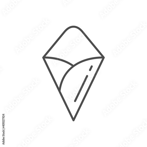 Food paper cornet line outline icon