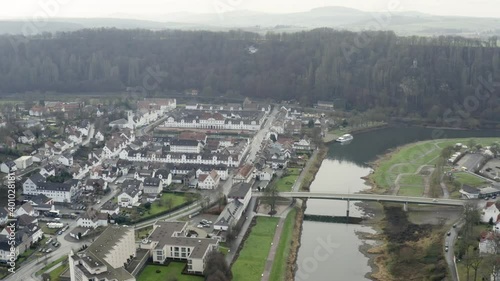 The baroque spa town Bad Karlshafen located on the Weser near Holzminden and Höxter in north Hesse, Germany. photo