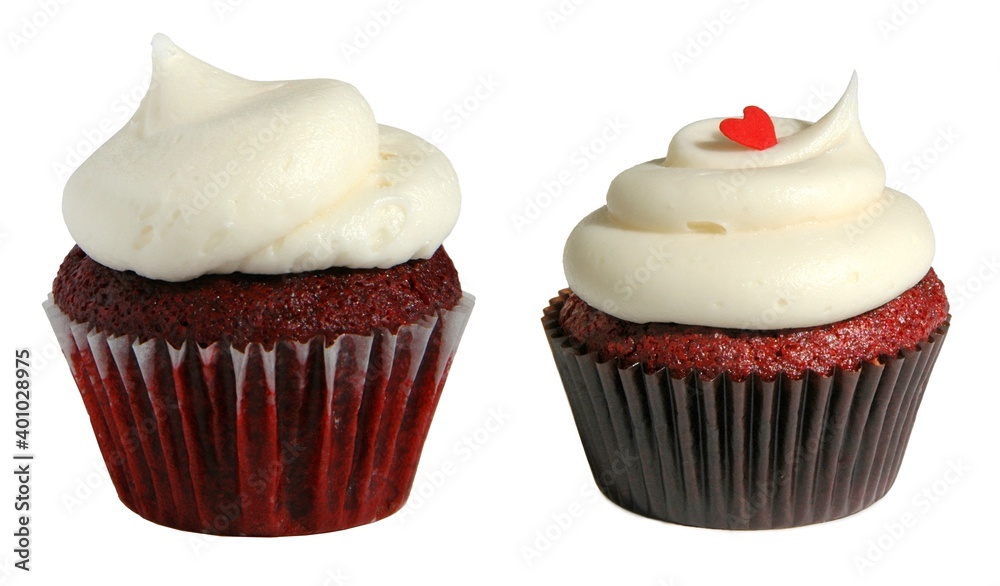 miniature cupcakes, red velvet, and chocolate strawberry.