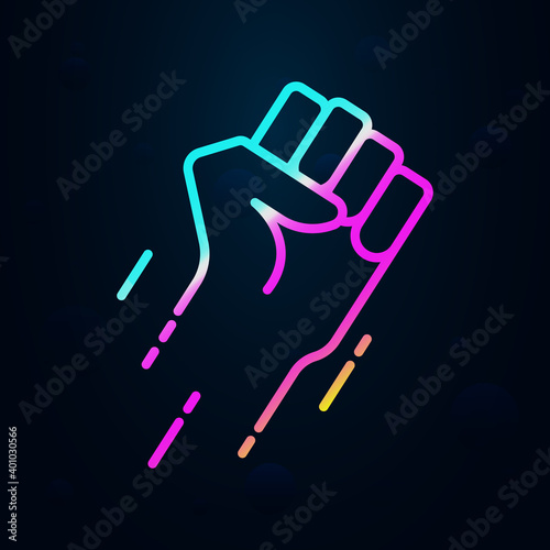 Flying fist nolan icon. Simple thin line, outline vector of speed icons for ui and ux, website or mobile application