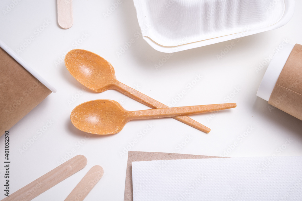Set of disposable table ware, eco friendly Set of disposable table ware, eco friendly