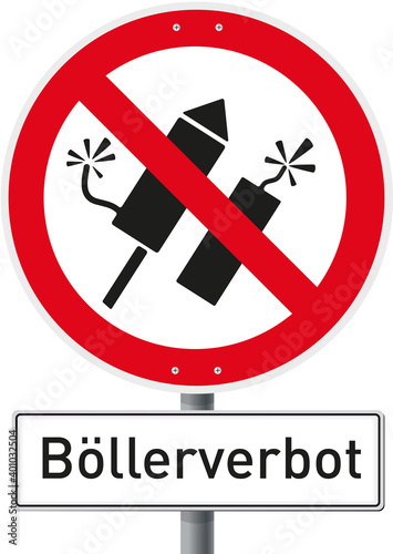 Verkehrszeichen Böllerverbot