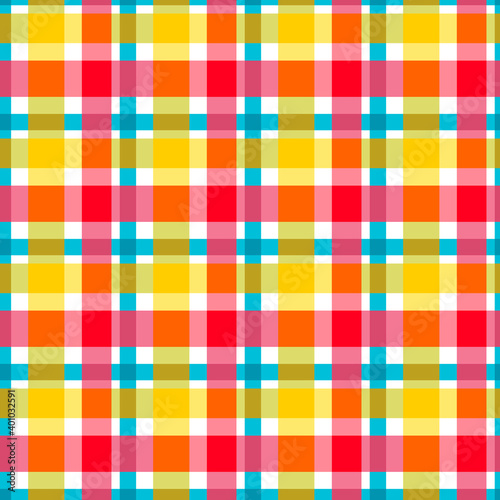 Check plaid seamless pattern vector colorful illustration