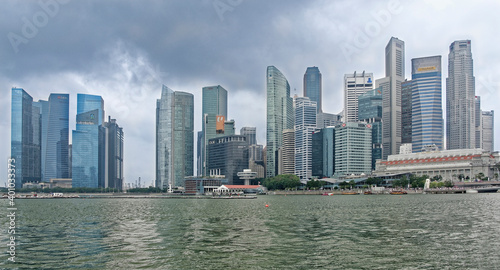   View of the buildings at Collyer Quay from Marina Bay Reservoir photo