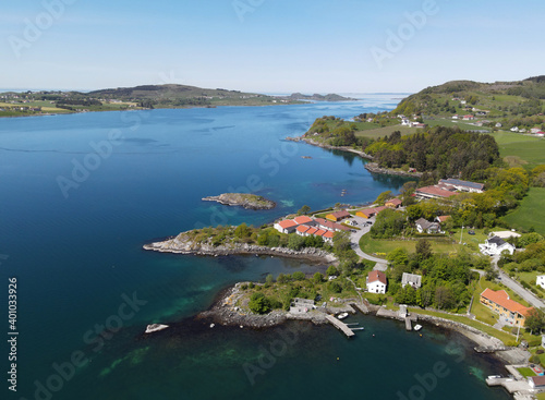 Rennesoy Island aerial view, Rogaland, Norway photo