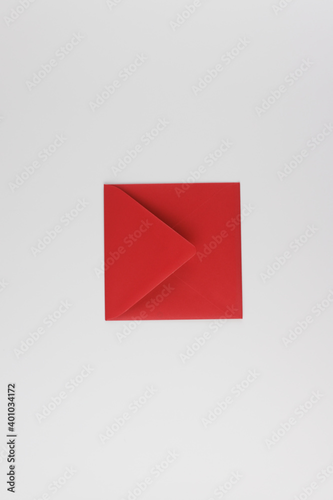 Red envelope on white background