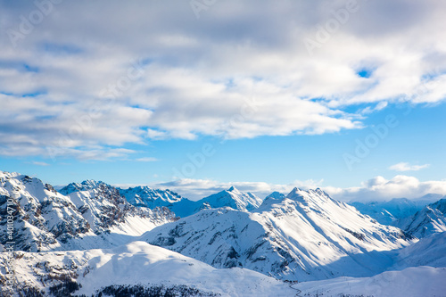 Beautiful winter landscape of the Dolomites mountains in northeastern Italy © Myroslava