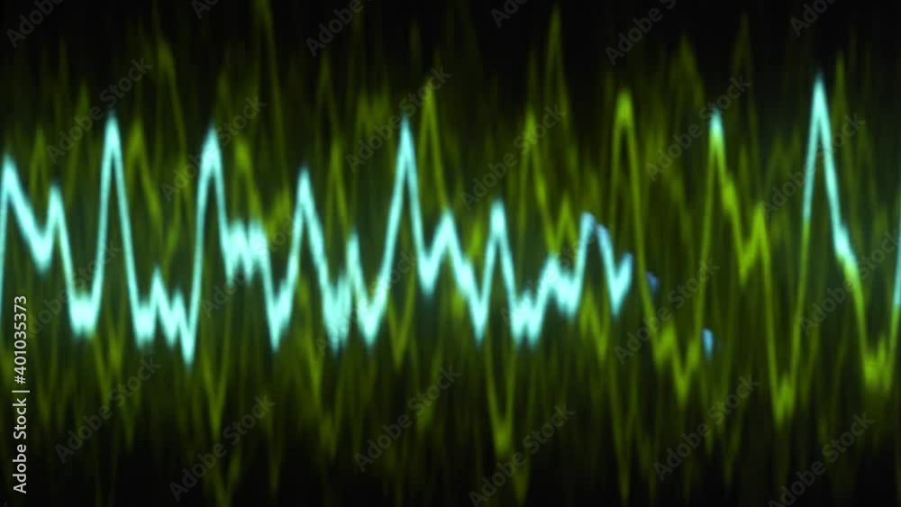 Audio signal on oscilloscope screen. Communication and electronics. Close up Audio signal on oscilloscope screen. Communication and electronics. Close up