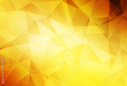 Light Orange vector triangle mosaic texture.