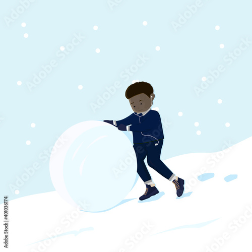 
lonely young guy with snowball listens to music