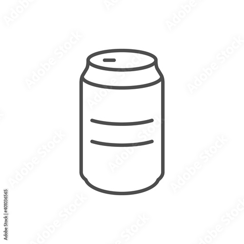 Aluminum can line outline icon