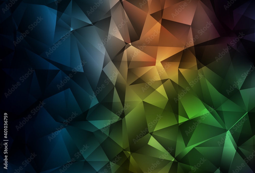 Dark Green, Red vector triangle mosaic template. Dark Green, Red vector triangle mosaic template.