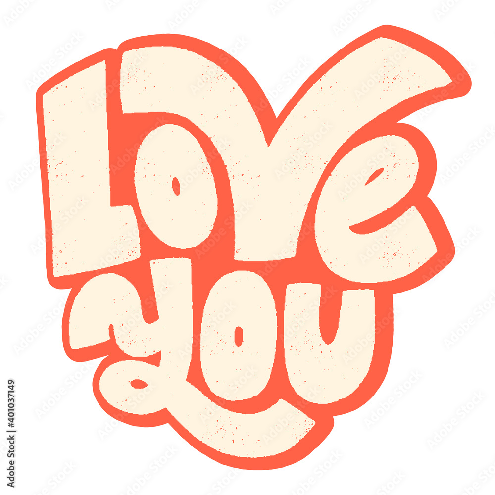 Love you hand-drawn lettering typography. Quote about love for Valentines day and wedding. Text for social media, print, t-shirt, card, poster, gift, landing page, web design elements. Love you hand-drawn lettering typography. Quote about love for Valentines day and wedding. Text for social media, print, t-shirt, card, poster, gift, landing page, web design elements.