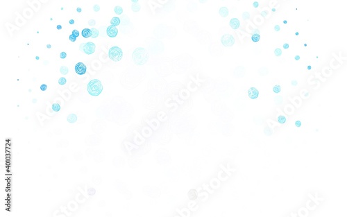 Light BLUE vector abstract backdrop with roses. © smaria2015