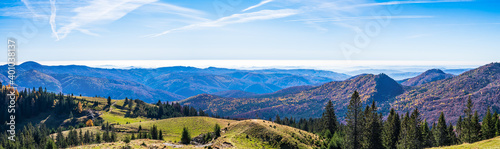 Obraz na płótnie panorama of romanian carpathian mountains w salonie