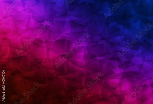 Dark Blue, Red vector abstract polygonal template.