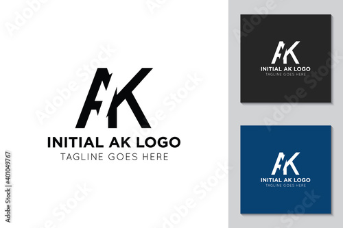 illustration vector graphic initial ak letter logo best for branding and icon photo