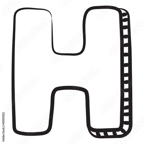 
Hospital sign sketch icon, healthcare symbol 
