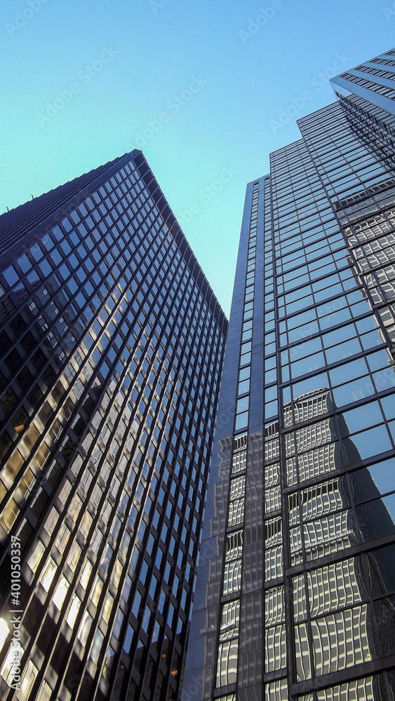 Glass skyscraper downtown Toronto, Canada