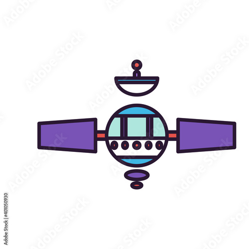 Icon of a spacecraft. Space object - Vector illustraiton