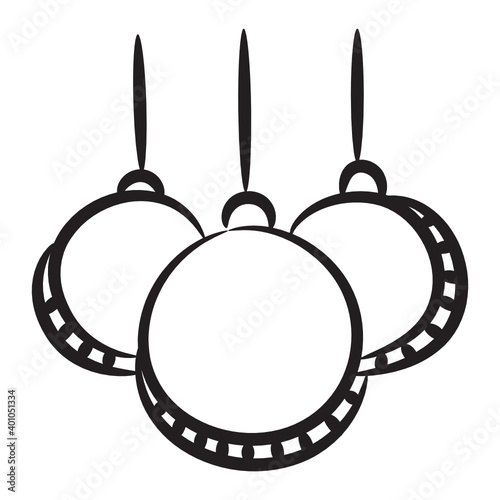 

Vector design of ceiling balls, christmas balls concept 
