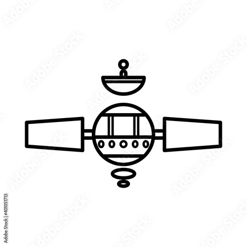 Icon of a spacecraft. Space object - Vector illustraiton