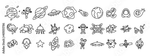 Set of space icons - Vector illustration design