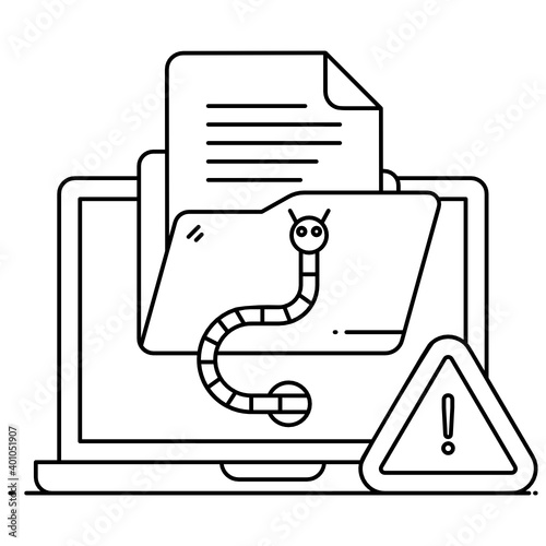 
An icon design of file error, editable vector 
