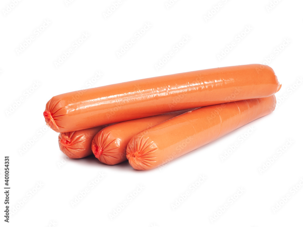 Tasty sausage appetizer isolated on the white Tasty sausage appetizer isolated on the white
