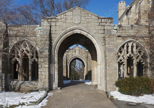 Arch Within an Arch with View of Outdoors