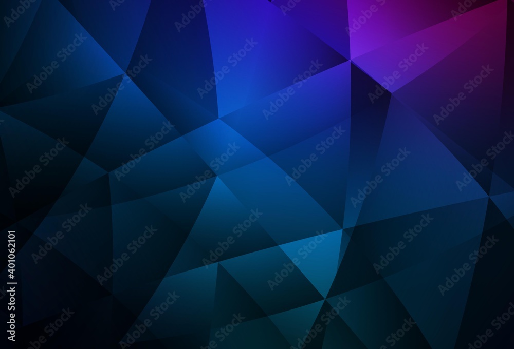 Dark Pink, Blue vector gradient triangles template. Dark Pink, Blue vector gradient triangles template.