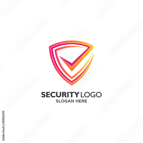 Shield and checklist logo design template Free Download Shield and checklist logo design template - GFXLoad