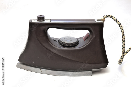 old iron isolated on white background